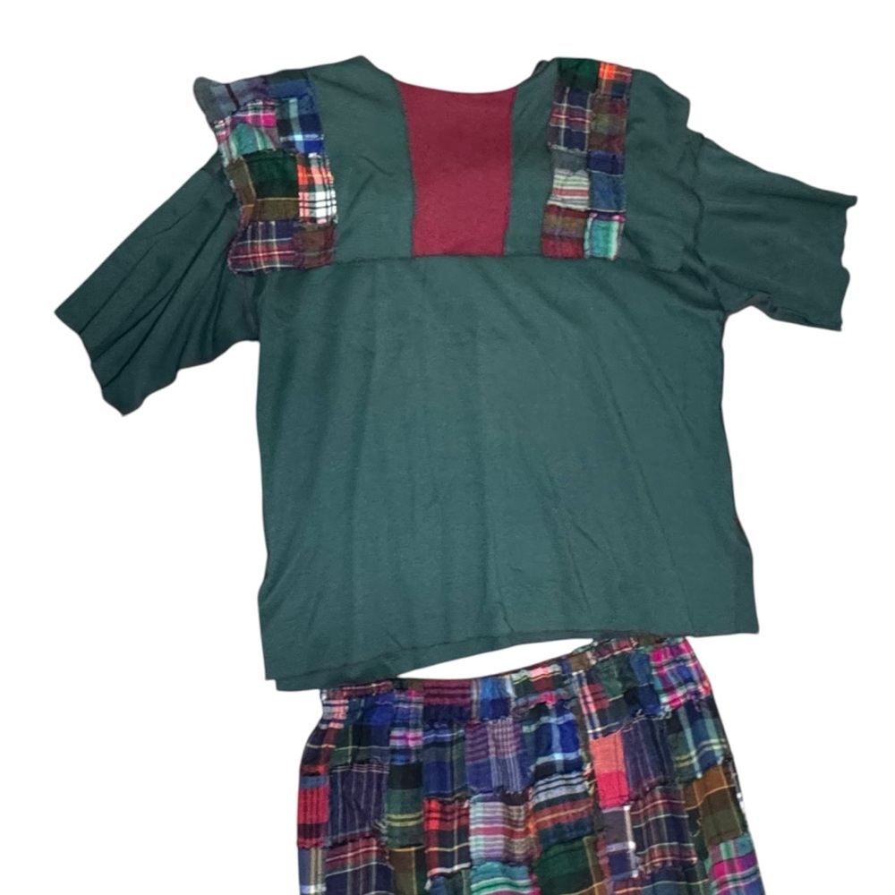 Jaybird Plaid Patchwork 2 piece skirt set preppy grunge cottagecore sz M/L VTG - Picture 14 of 16